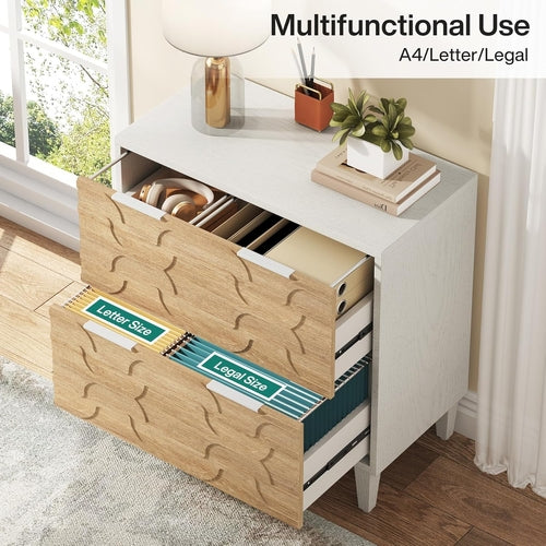 Two Drawer Lateral File Cabinet For A4 Letter And Legal Size Documents