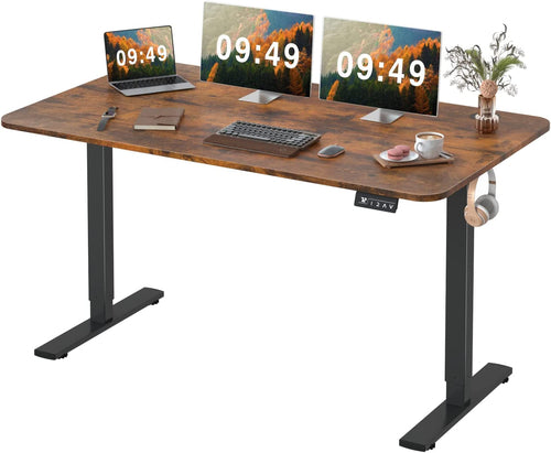 Electric Height Adjustable Standing Desk Large 55 X 24 Inches Sit