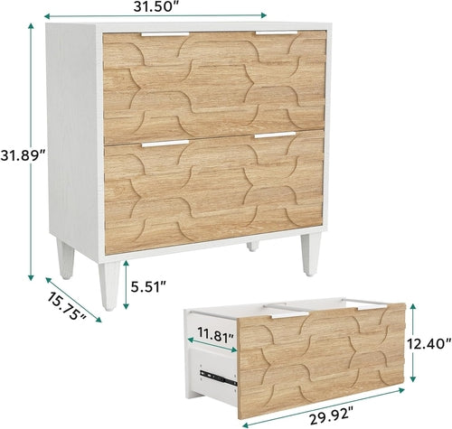 Two Drawer Lateral File Cabinet For A4 Letter And Legal Size Documents