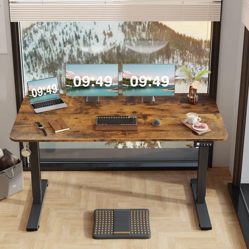 Electric Height Adjustable Standing Desk Large 55 X 24 Inches Sit