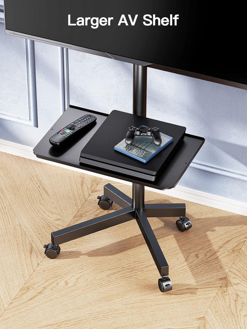Mobile TV Cart on Wheels for 23 to 60 Inch TVs Height Tray
