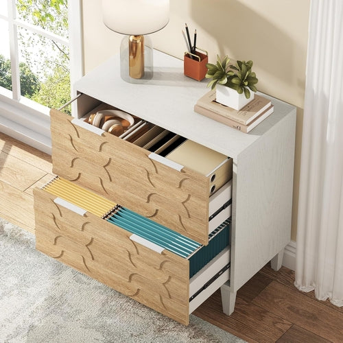 Two Drawer Lateral File Cabinet For A4 Letter And Legal Size Documents