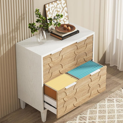 Two Drawer Lateral File Cabinet For A4 Letter And Legal Size Documents
