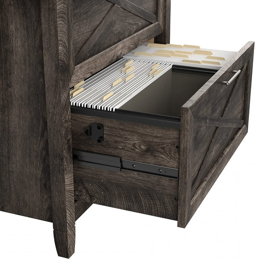 Key West 60W L Shaped Desk With Mobile File Cabinet Bundle
