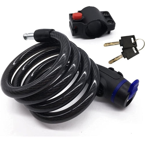 Steel Cable Lock with Keys for Bike